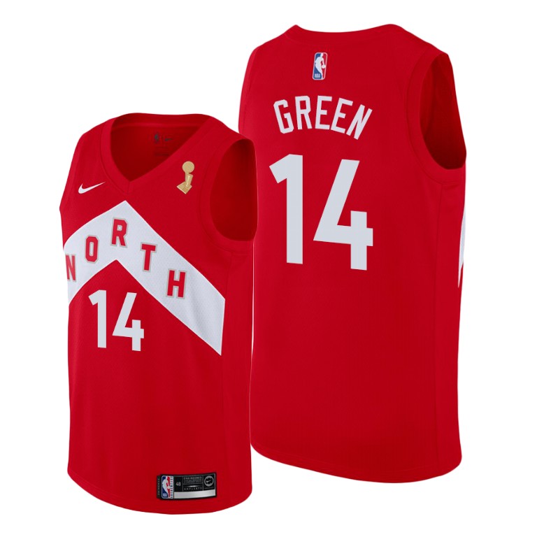 Toronto Raptors #14 Danny Green 2019 NBA Finals Champions Red Earned Jersey Toronto Raptors #14 Danny Green 2019 NBA Finals Champions Red Earned Jersey