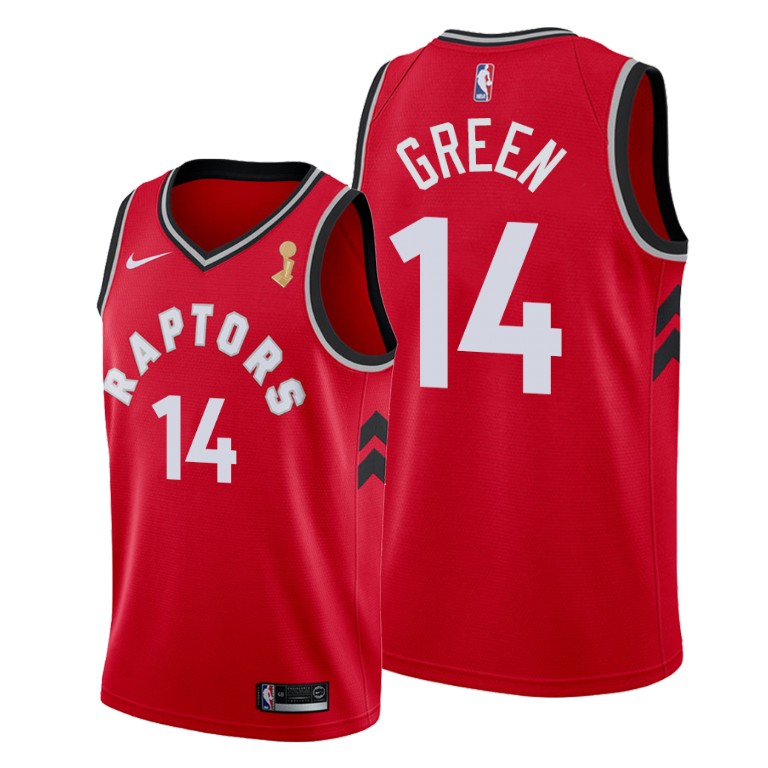Toronto Raptors #14 Danny Green 2019 NBA Finals Champions Red Icon Jersey