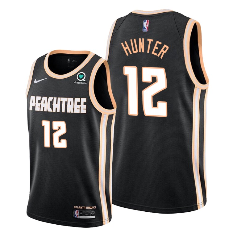 De'Andre Hunter Atlanta Hawks #12 Black 2019-20 City Jersey
