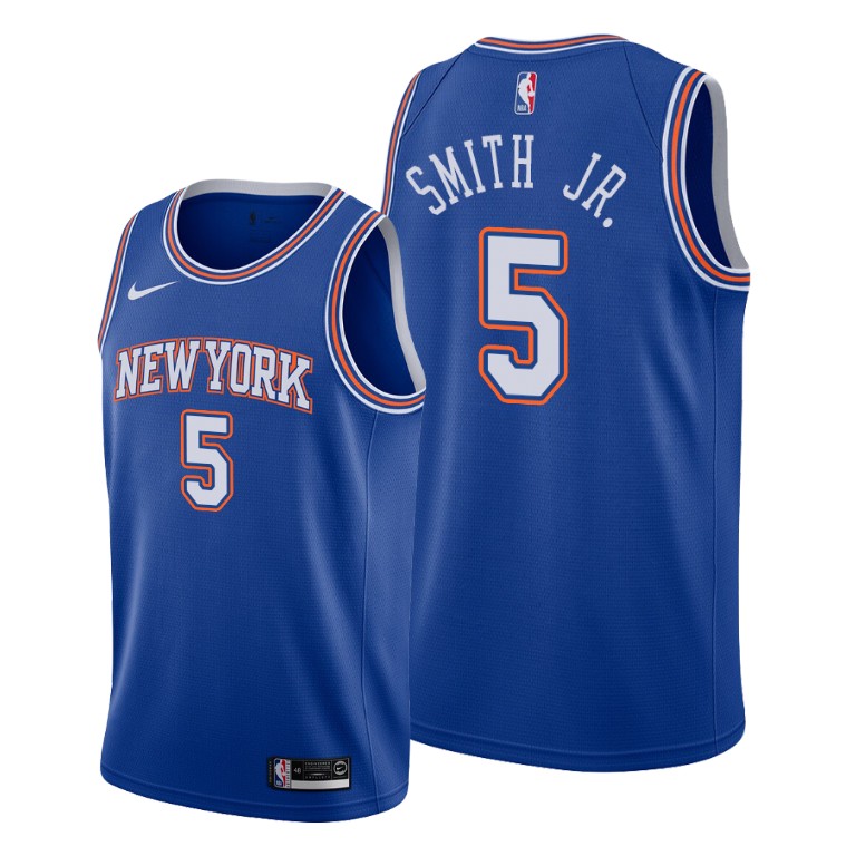 Dennis Smith Jr. New York Knicks #5 2019-20 Statement Jersey Dennis Smith Jr. New York Knicks #5 2019-20 Statement Jersey