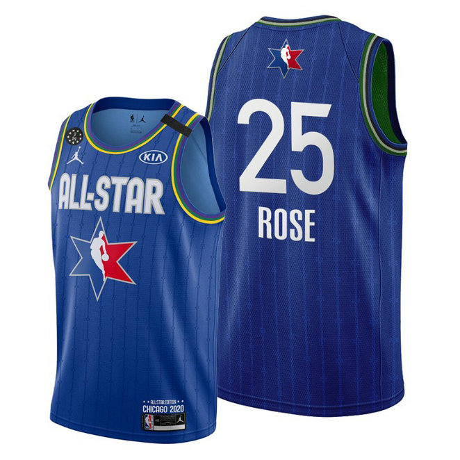 Pistons #25 Derrick Rose Blue 2020 All-Star Game Respect Kobe Jersey Pistons #25 Derrick Rose Blue 2020 All-Star Game Respect Kobe Jersey