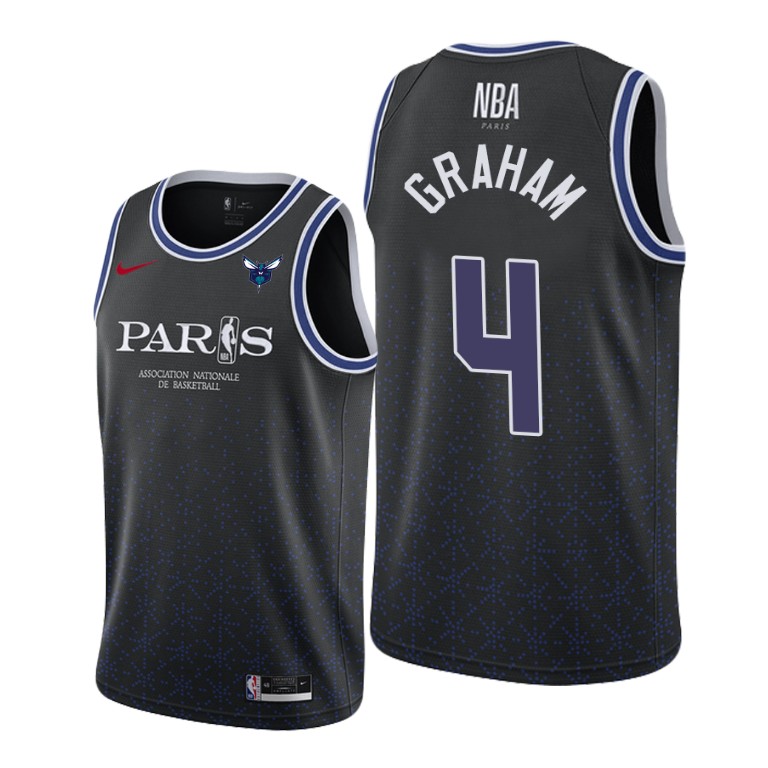 Devonte' Graham Charlotte Hornets #4 Black 2020 NBA Paris Game Jersey Devonte' Graham Charlotte Hornets #4 Black 2020 NBA Paris Game Jersey