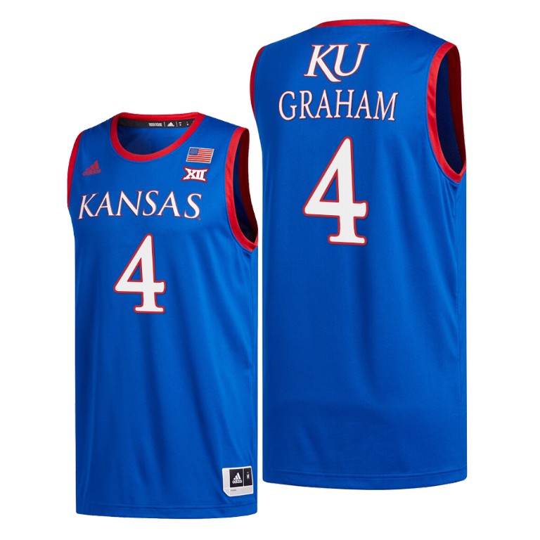 Devonte' Graham Kansas Jayhawks #4 Royal 2019-20 Swingman Jersey