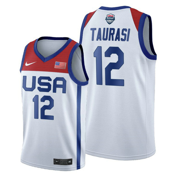 WOMEN USA National Team #12 Diana Taurasi White 2020 Tokyo Olympics Jersey WOMEN USA National Team #12 Diana Taurasi White 2020 Tokyo Olympics Jersey