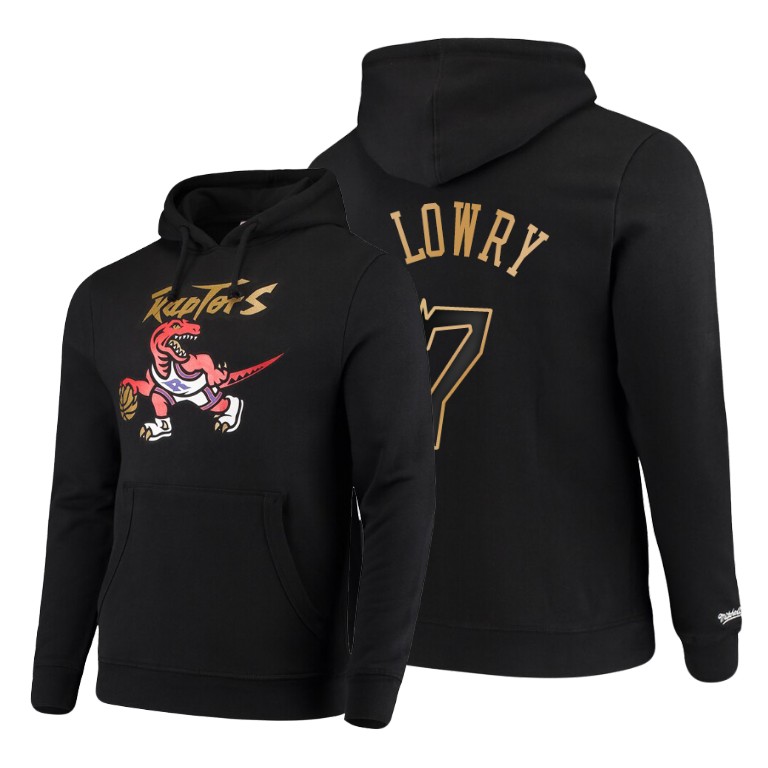 Kyle Lowry Toronto Raptors Black Hardwood Classics Pullover Hoodie Kyle Lowry Toronto Raptors Black Hardwood Classics Pullover Hoodie