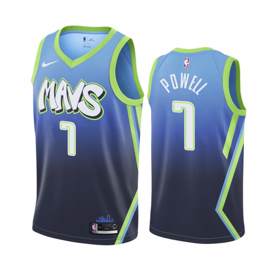 Dwight Powell Dallas Mavericks #7 Blue 2019-20 City Edition Jersey Dwight Powell Dallas Mavericks #7 Blue 2019-20 City Edition Jersey