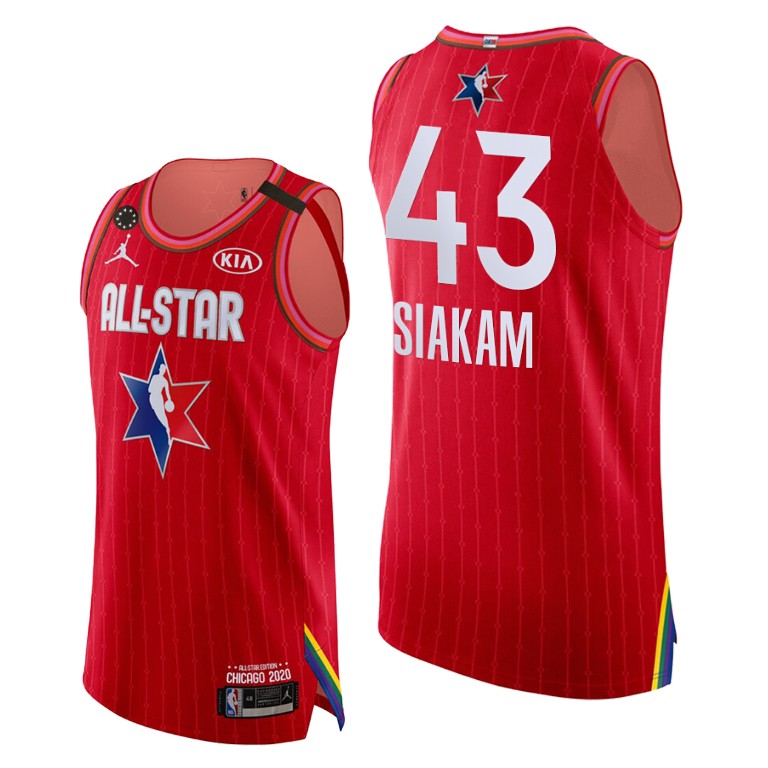 Toronto Raptors #43 Pascal Siakam Red 2020 NBA All-Star Game Authentic Jersey Toronto Raptors #43 Pascal Siakam Red 2020 NBA All-Star Game Authentic Jersey