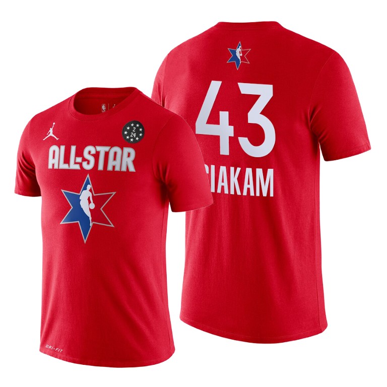 Toronto Raptors Pascal Siakam 2020 NBA All-Star Game Eastern Conference Red T-Shirt
