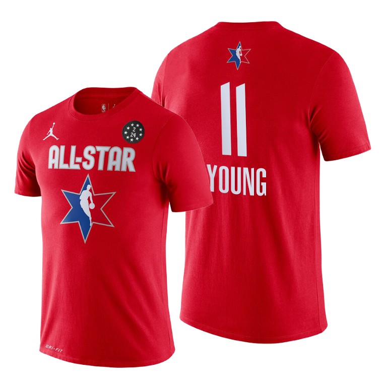 Atlanta Hawks Trae Young 2020 NBA All-Star Game Eastern Conference Red T-Shirt Atlanta Hawks Trae Young 2020 NBA All-Star Game Eastern Conference Red T-Shirt