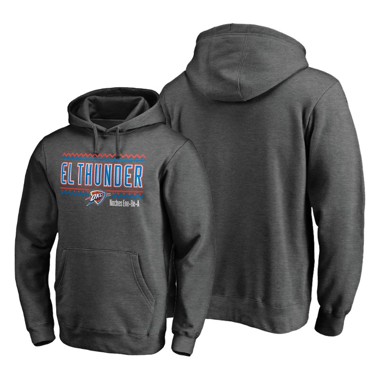 Oklahoma City Thunder Noche Latina Hoodie Pullover Heather Gray