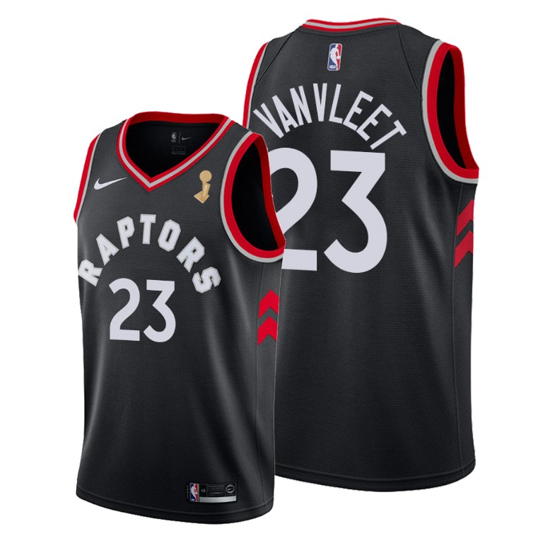 Toronto Raptors #23 Fred VanVleet 2019 NBA Finals Champions Black Statement Jersey