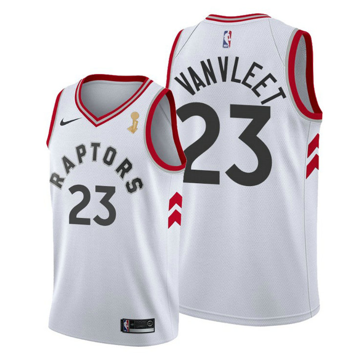 Toronto Raptors #23 Fred VanVleet 2019 NBA Finals Champions White Association Jersey Toronto Raptors #23 Fred VanVleet 2019 NBA Finals Champions White Association Jersey