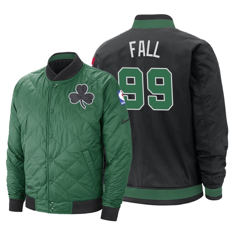 Boston Celtics #99 Tacko Fall Reversible Green Black Jacket Boston Celtics #99 Tacko Fall Reversible Green Black Jacket