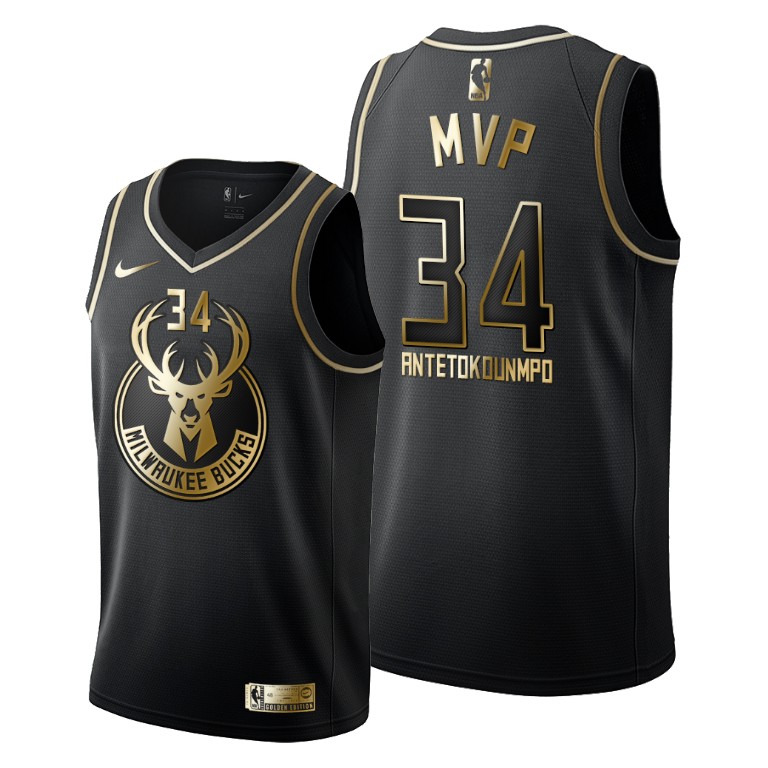 Milwaukee Bucks Giannis Antetokounmpo Black 2019 MVP Jersey Milwaukee Bucks Giannis Antetokounmpo Black 2019 MVP Jersey