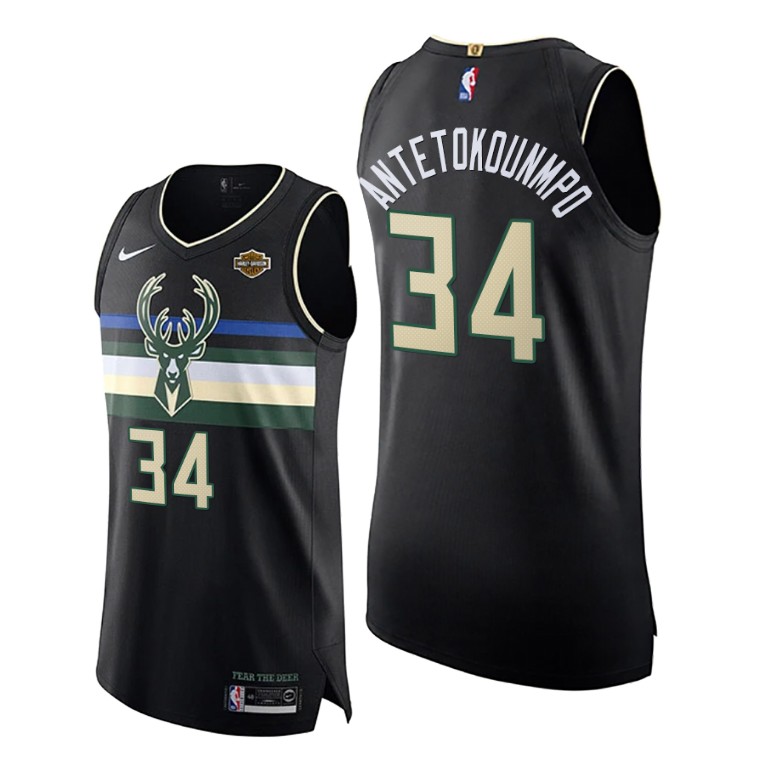 Milwaukee Bucks Giannis Antetokounmpo Black 2019-20 Authentic Jersey Milwaukee Bucks Giannis Antetokounmpo Black 2019-20 Authentic Jersey