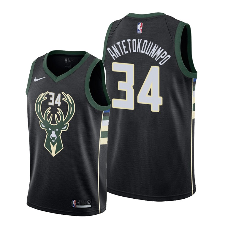 Milwaukee Bucks Giannis Antetokounmpo Black 2018-2019 Statement Jersey Milwaukee Bucks Giannis Antetokounmpo Black 2018-2019 Statement Jersey