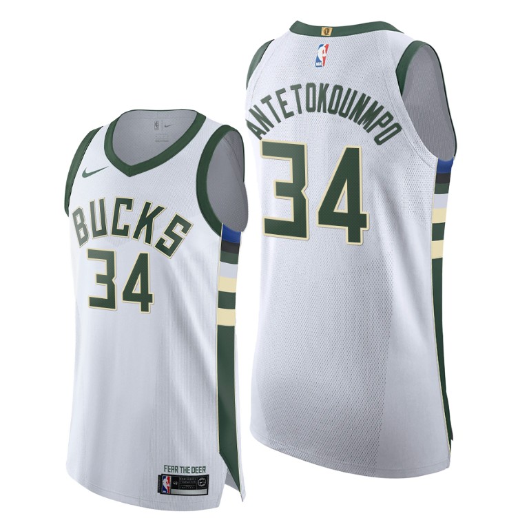 Milwaukee Bucks Giannis Antetokounmpo White 2019-20 Authentic Jersey Milwaukee Bucks Giannis Antetokounmpo White 2019-20 Authentic Jersey