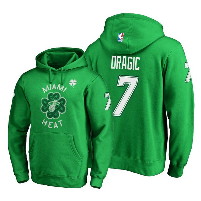 Miami Heat #7 Goran Dragic St. Patrick's Day Pullover Hoodie - Green