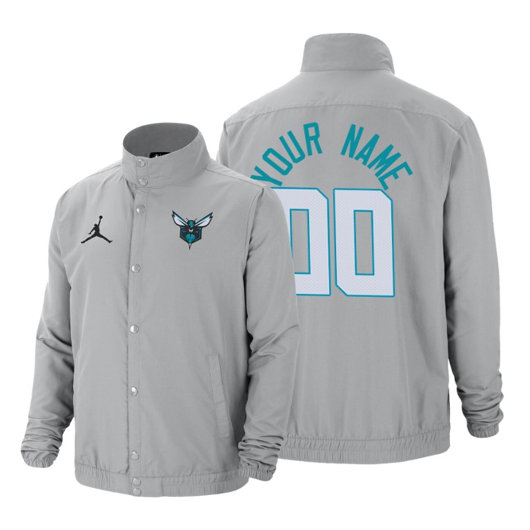 Charlotte Hornets #00 Custom City DNA Jacket - Gray