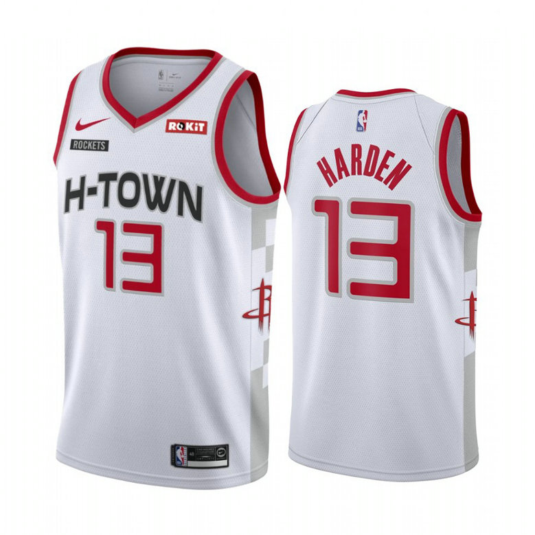 James Harden Houston Rockets #13 White 2019-20 City Edition Jersey