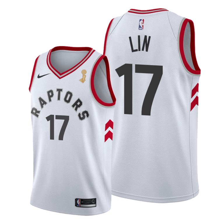Toronto Raptors #17 Jeremy Lin 2019 NBA Finals Champions White Association Jersey Toronto Raptors #17 Jeremy Lin 2019 NBA Finals Champions White Association Jersey