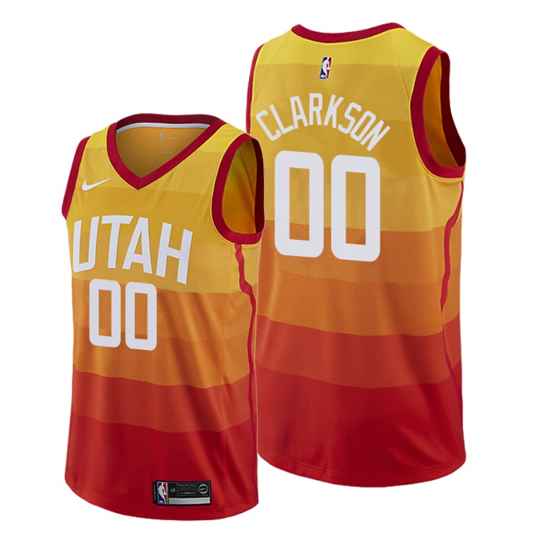 Jordan Clarkson Utah Jazz #00 Orange 2019-20 City Edition Jersey Jordan Clarkson Utah Jazz #00 Orange 2019-20 City Edition Jersey