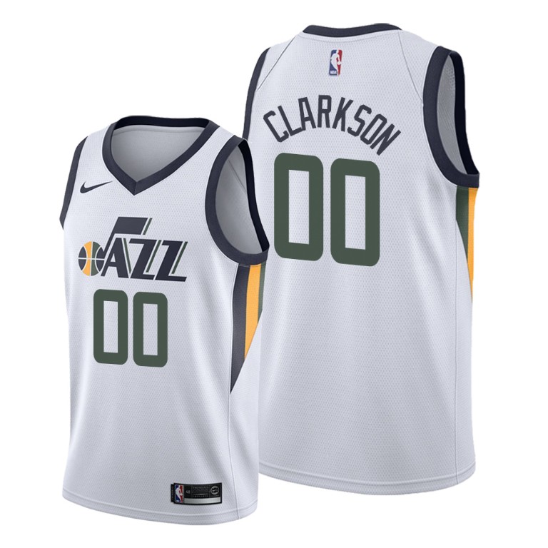 Jordan Clarkson Utah Jazz #00 White 2019-20 Association Edition Jersey Jordan Clarkson Utah Jazz #00 White 2019-20 Association Edition Jersey