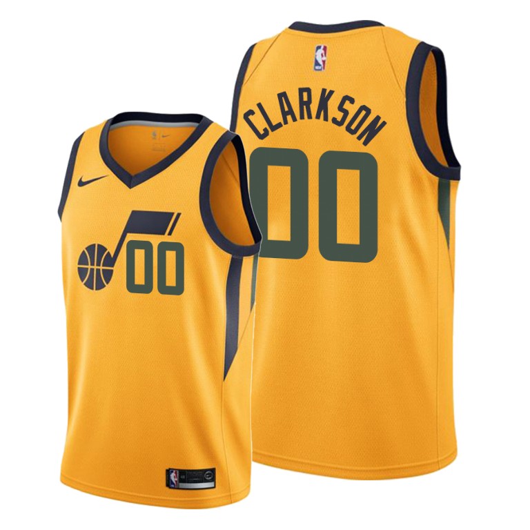 Jordan Clarkson Utah Jazz #00 Yellow 2019-20 Statement Edition Jersey