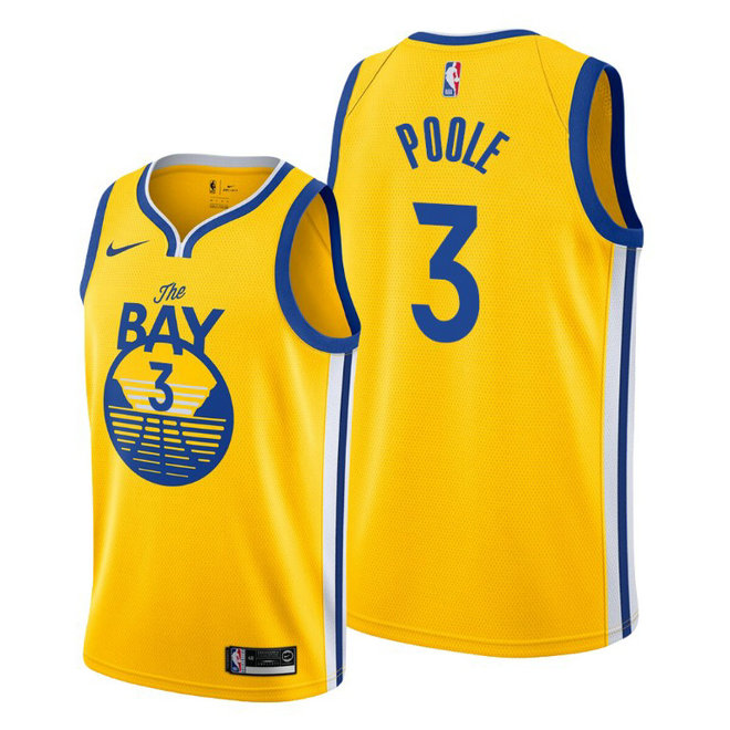 Jordan Poole Golden State Warriors #3 Gold 2019-20 Statement Jersey Jordan Poole Golden State Warriors #3 Gold 2019-20 Statement Jersey