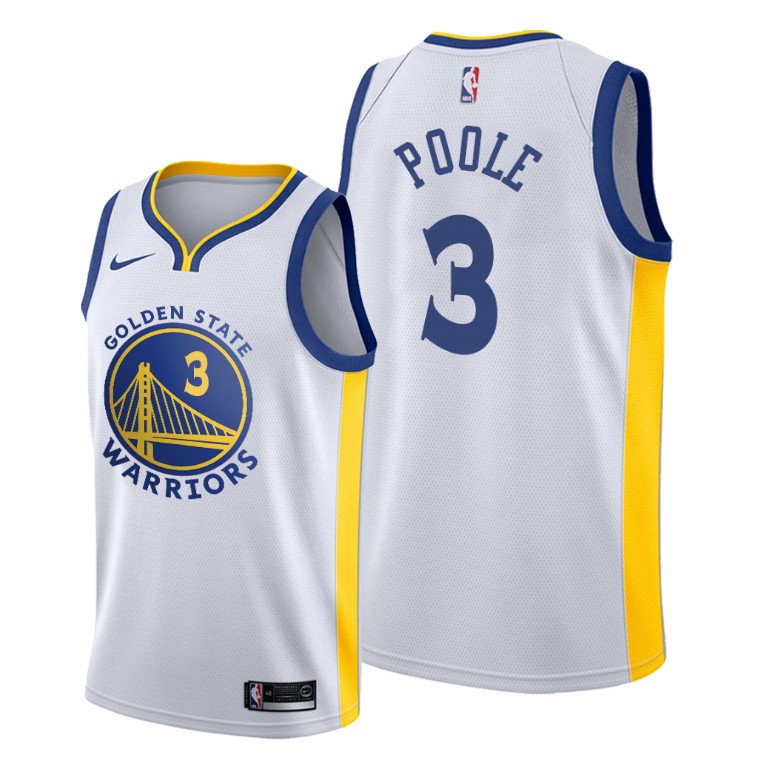 Jordan Poole Golden State Warriors #3 2019-20 Association Jersey Jordan Poole Golden State Warriors #3 2019-20 Association Jersey