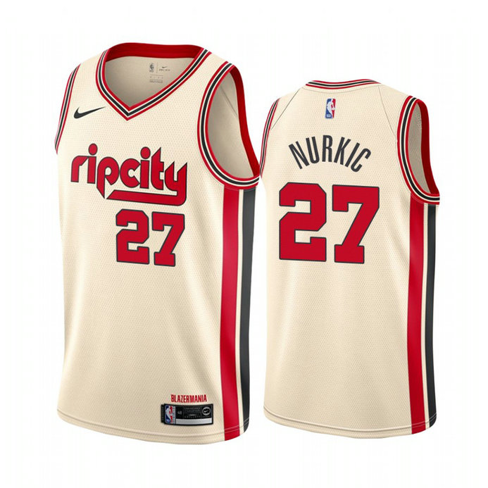 Jusuf Nurkic Portland Trail Blazers #27 Cream 2019-20 City Jersey