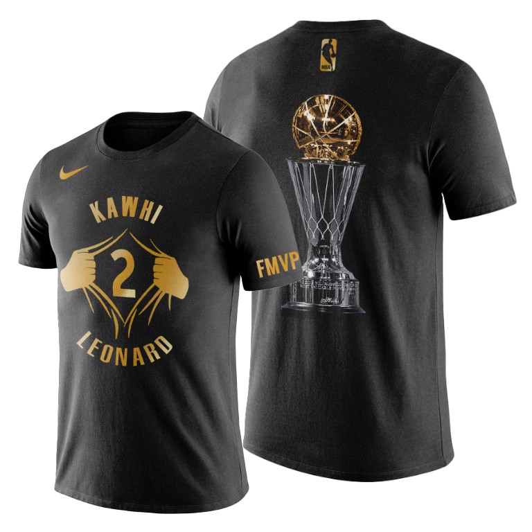 Toronto Raptors Kawhi Leonard Black 2019 Finals MVP Trophy T-Shirt Toronto Raptors Kawhi Leonard Black 2019 Finals MVP Trophy T-Shirt