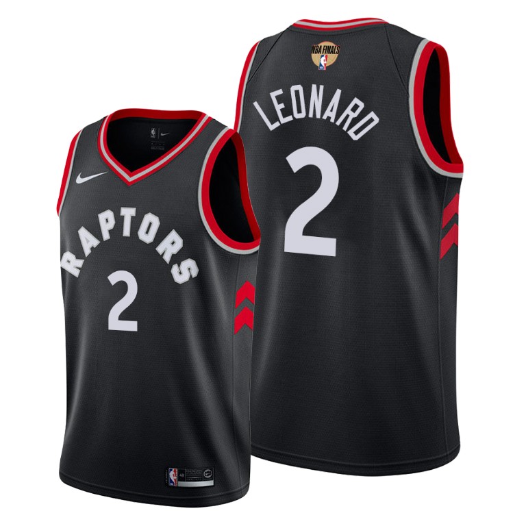 Toronto Raptors Kawhi Leonard Black 2019 NBA Finals Statement Jersey