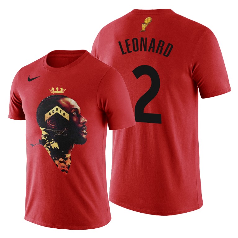 Toronto Raptors #2 Kawhi Leonard 2019 NBA Finals Champions Red T-Shirt Toronto Raptors #2 Kawhi Leonard 2019 NBA Finals Champions Red T-Shirt