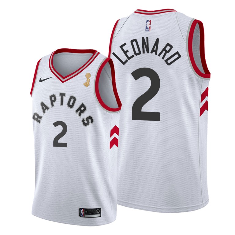 Toronto Raptors #2 Kawhi Leonard 2019 NBA Finals Champions White Association Jersey Toronto Raptors #2 Kawhi Leonard 2019 NBA Finals Champions White Association Jersey