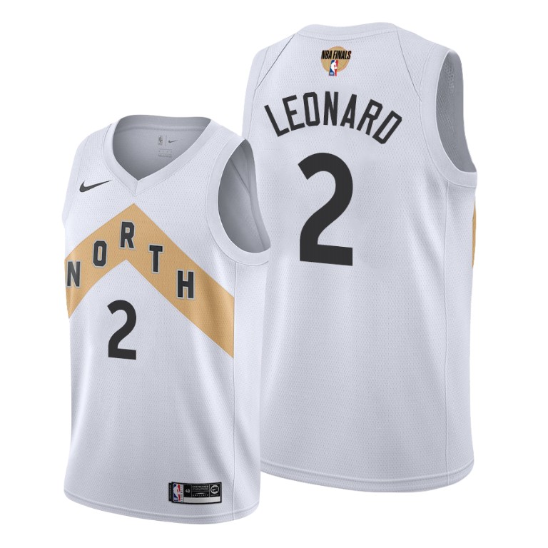 Toronto Raptors Kawhi Leonard White 2019 NBA Finals City Jersey