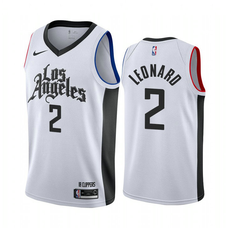 Kawhi Leonard Los Angeles Clippers #2 White 2019-20 City Jersey