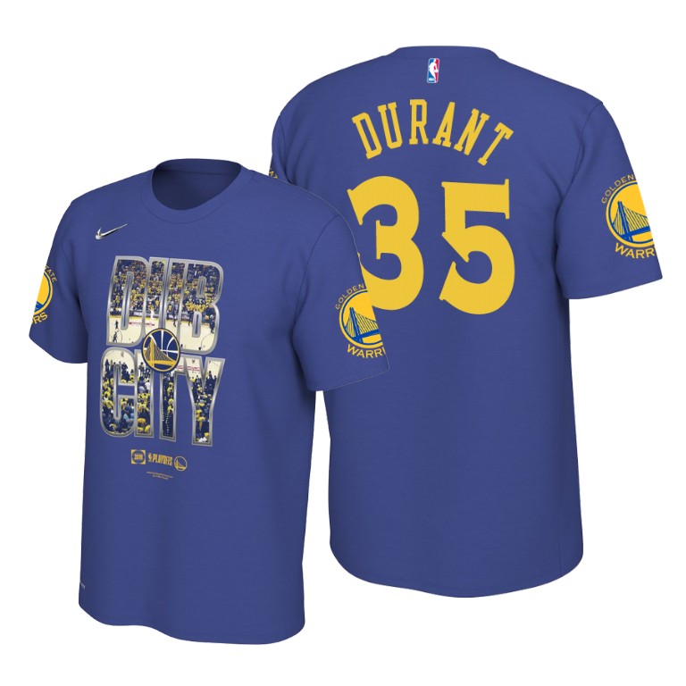 Golden State Warriors Kevin Durant Blue 2019 NBA Playoffs T-Shirt