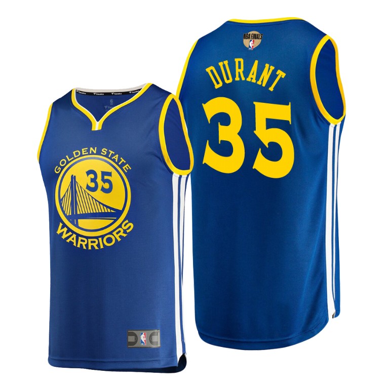 Golden State Warriors Kevin Durant Royal 2019 NBA Finals Icon Jersey