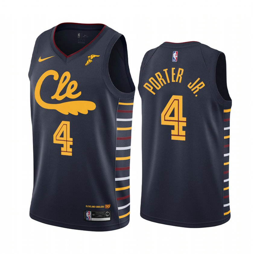 Kevin Porter Jr. Cleveland Cavaliers #4 Navy 2019-20 City Jersey