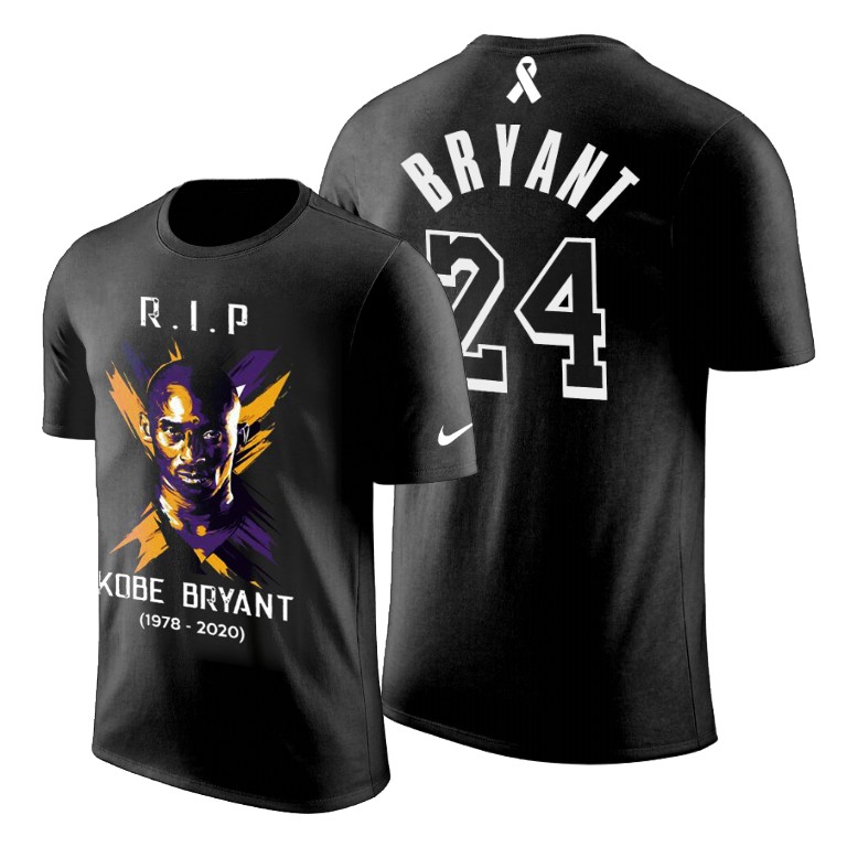 Los Angeles Lakers Black Mamba Kobe Bryant #24 1978-2020 RIP T-shirt