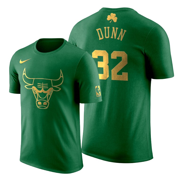 2020 St. Patrick's Day Chicago Bulls Kris Dunn #32 Green Golden Limited T-Shirt 2020 St. Patrick's Day Chicago Bulls Kris Dunn #32 Green Golden Limited T-Shirt