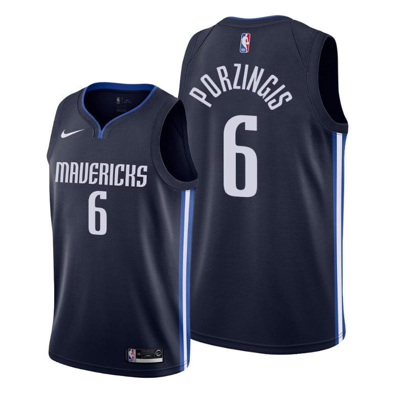 Kristaps Porzingis Dallas Mavericks #6 2019-20 Statement Jersey Kristaps Porzingis Dallas Mavericks #6 2019-20 Statement Jersey