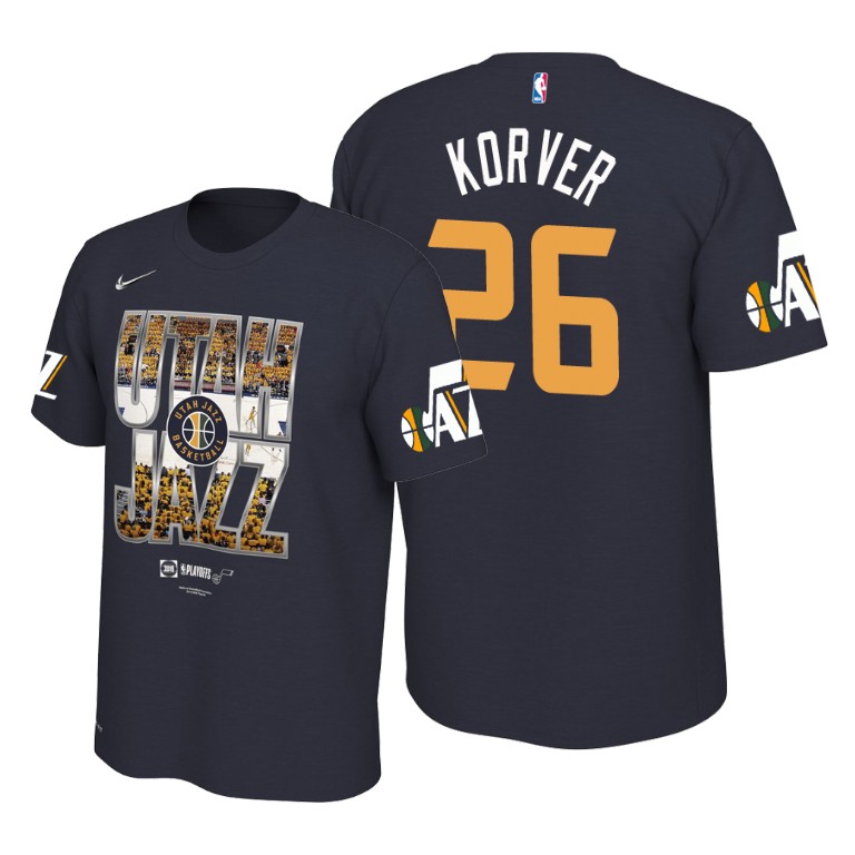 Utah Jazz Kyle Korver Navy 2019 NBA Playoffs T-Shirt
