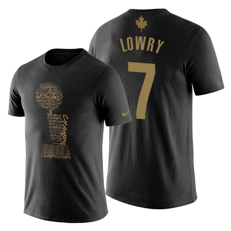Toronto Raptors #7 Kyle Lowry 2019 Champions Parade Black 16 Strong T-Shirt Toronto Raptors #7 Kyle Lowry 2019 Champions Parade Black 16 Strong T-Shirt