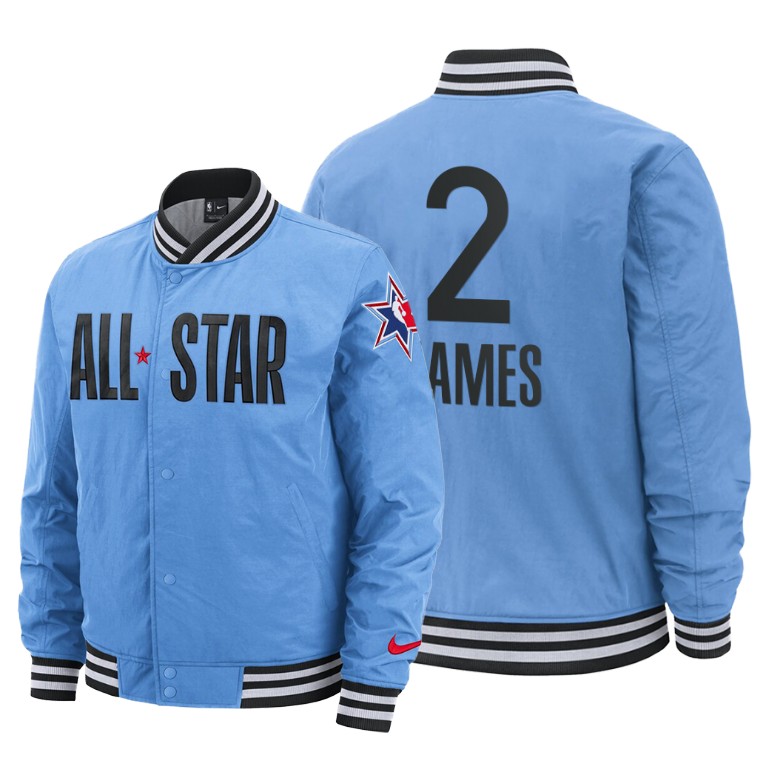 LeBron James Los Angeles Lakers 2020 NBA All-Star Game Western Conference Courtside Full-Snap Blue #2 Jacket LeBron James Los Angeles Lakers 2020 NBA All-Star Game Western Conference Courtside Full-Snap Blue #2 Jacket