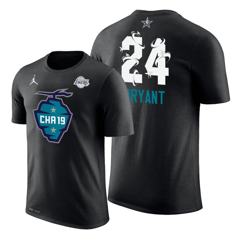 Los Angeles Lakers Kobe Bryant 2019 All-Star The Buzz Side Sweep Black T-Shirt Los Angeles Lakers Kobe Bryant 2019 All-Star The Buzz Side Sweep Black T-Shirt