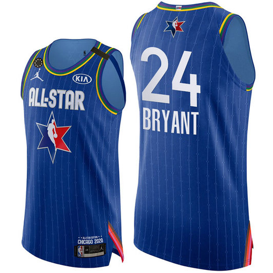 Honor Legend Lakers #24 Kobe Bryant Blue 2020 All-Star Authentic Jersey