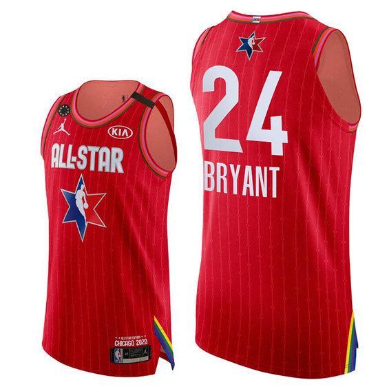 Honor Legend Lakers #24 Kobe Bryant Red 2020 All-Star Authentic Jersey