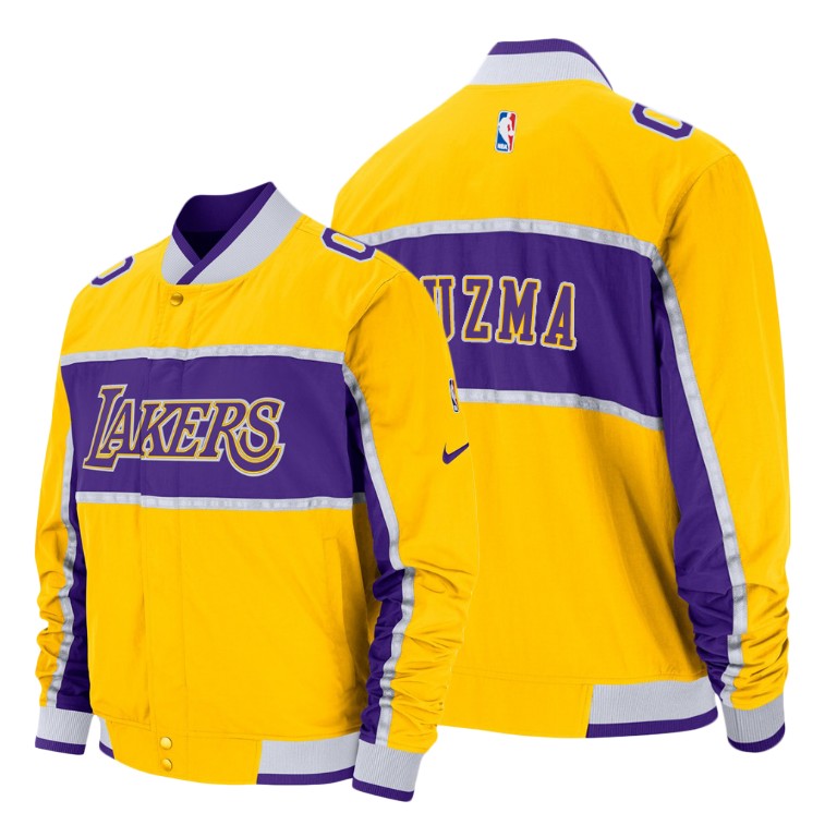 Los Angeles Lakers #0 Kyle Kuzma Courtside Icon Jacket - Gold